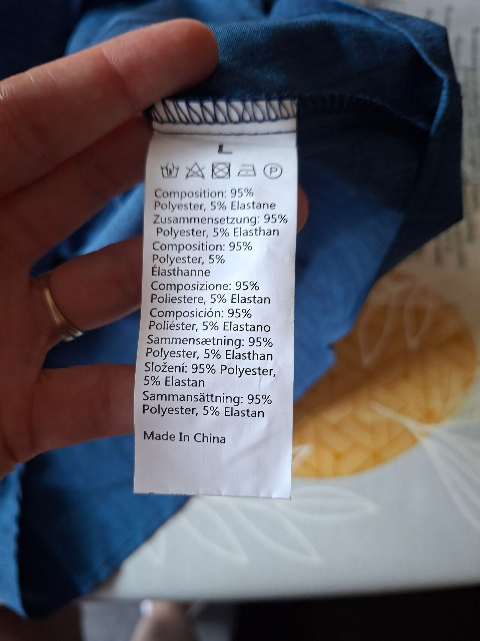 Blue denim effect blouse – photo 5